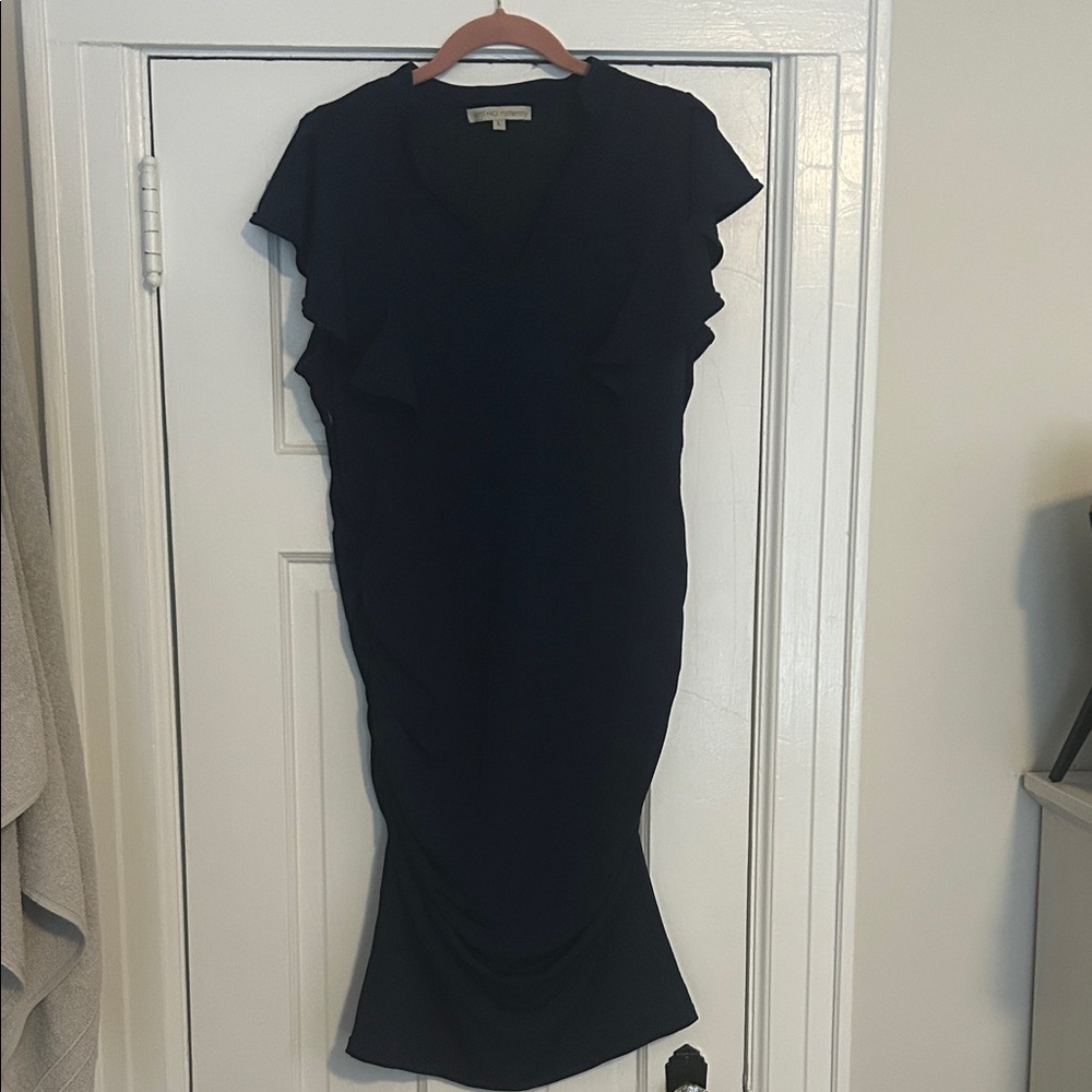 Maternity Elegant Navy Dress